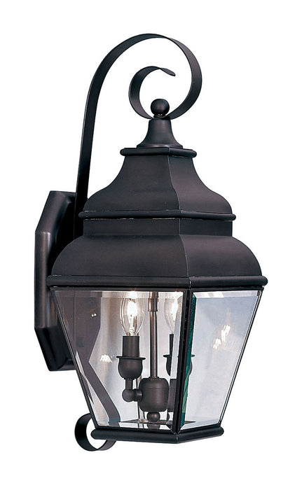 Livex Lighting 2591-07 Two Light Outdoor Wall Lantern, Bronze