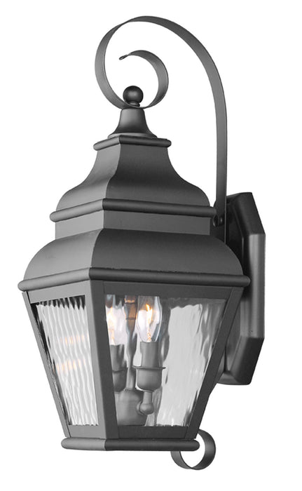 Livex Lighting 2602-04 Two Light Outdoor Wall Lantern, Black