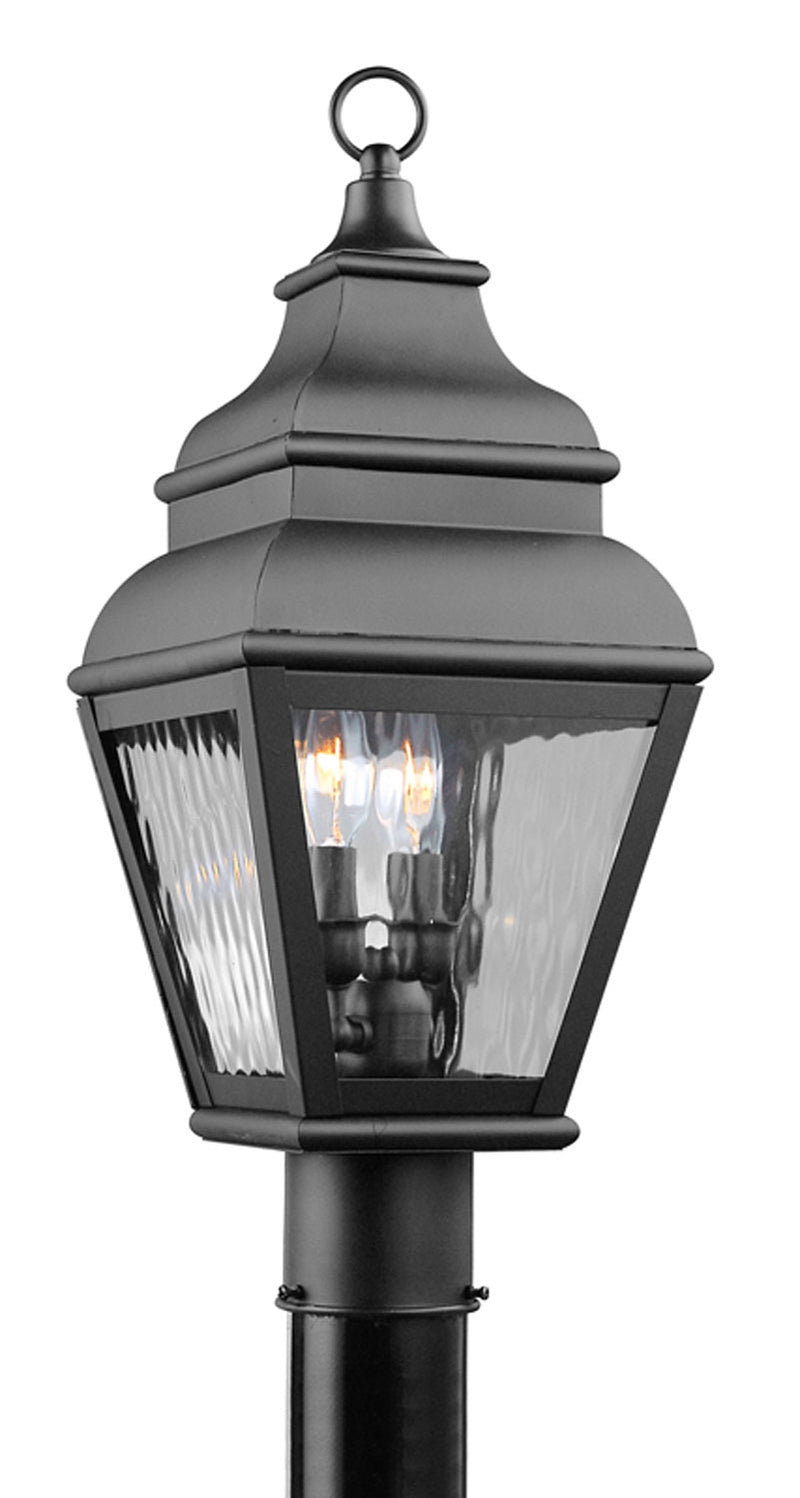 Livex Lighting 2603-04 Two Light Outdoor Post Lantern, Black