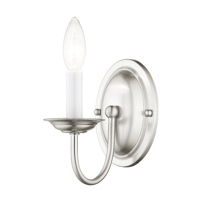 Livex Lighting 4151-91 One Light Wall Sconce, Brushed Nickel