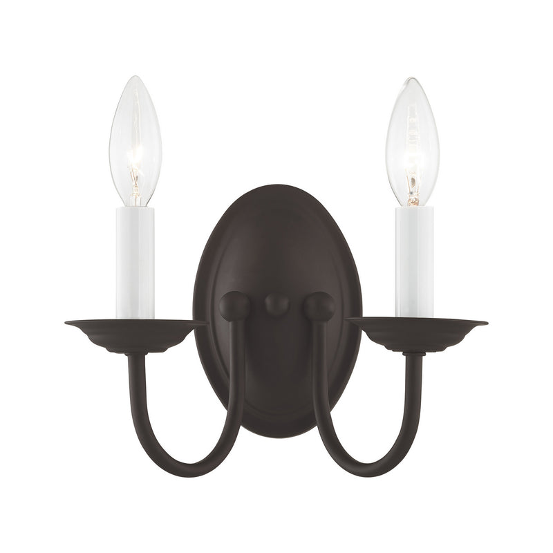 Livex Lighting 4152-07 Two Light Wall Sconce, Bronze