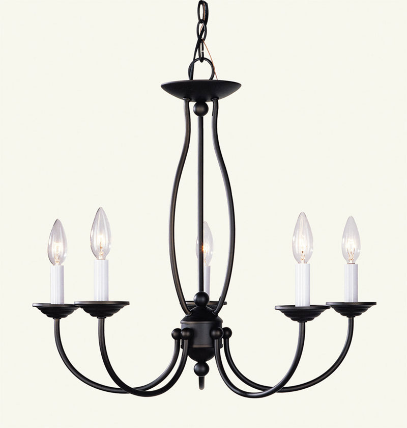 Livex Lighting 4155-07 Five Light Chandelier, Bronze