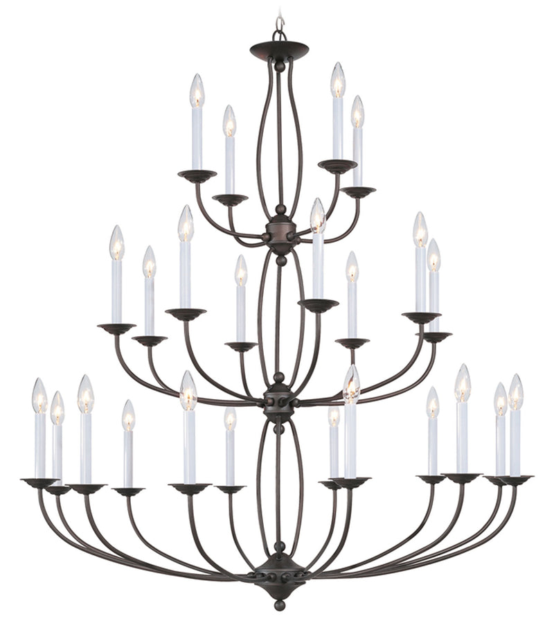 Livex Lighting 4180-07 24 Light Chandelier, Bronze