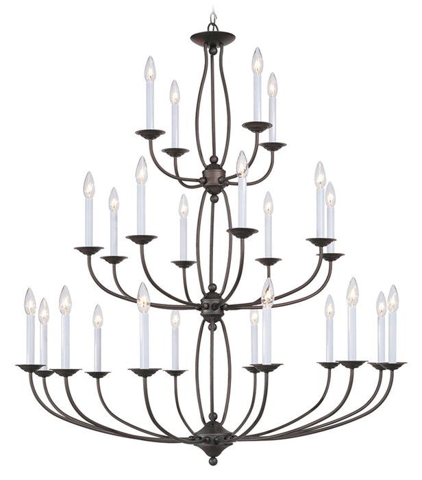 Livex Lighting 4180-07 24 Light Chandelier, Bronze