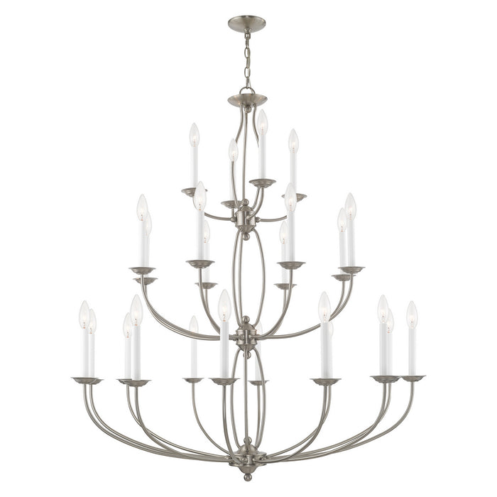 Livex Lighting 4180-91 24 Light Chandelier, Brushed Nickel