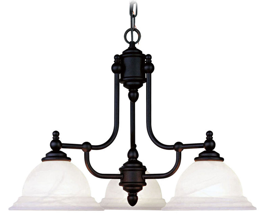 Livex Lighting 4253-04 Three Light Chandelier, Black