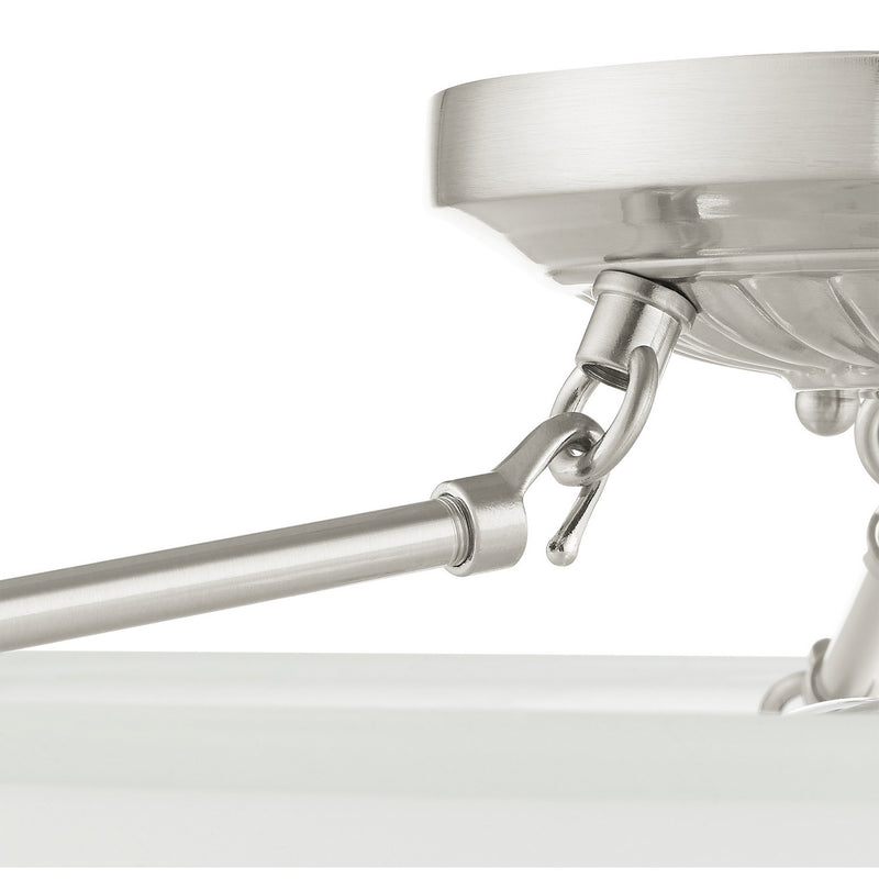 Livex Lighting 4274-91 Three Light Ceiling Mount, Brushed Nickel