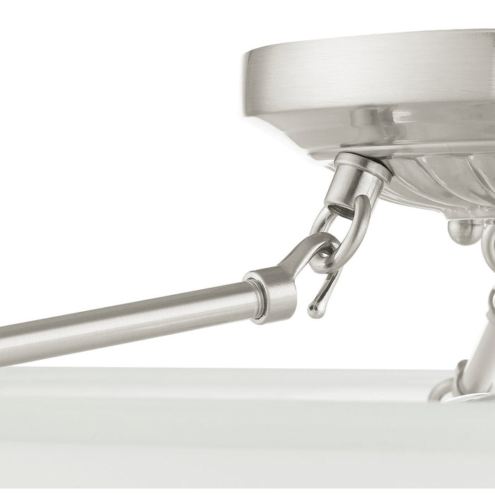 Livex Lighting 4274-91 Three Light Ceiling Mount, Brushed Nickel