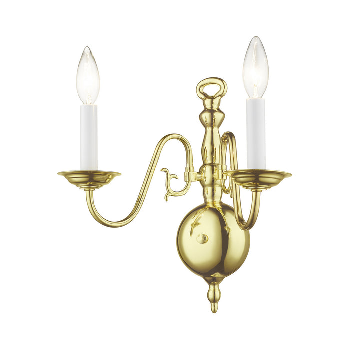 Livex Lighting 5002-02 Two Light Wall Sconce, Polished Brass