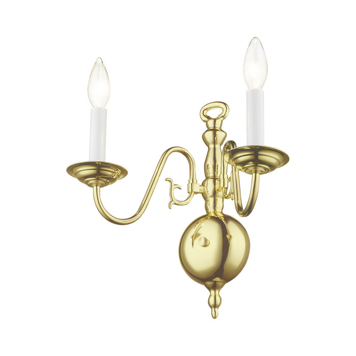 Livex Lighting 5002-02 Two Light Wall Sconce, Polished Brass