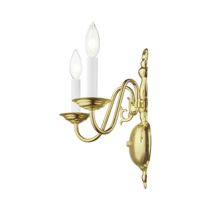 Livex Lighting 5002-02 Two Light Wall Sconce, Polished Brass