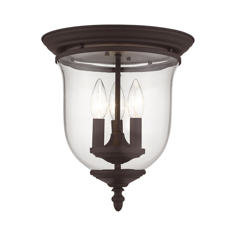 Livex Lighting 5021-07 Three Light Ceiling Mount, Bronze