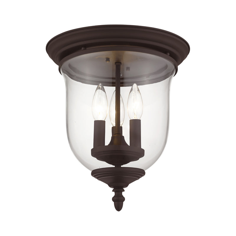 Livex Lighting 5021-07 Three Light Ceiling Mount, Bronze