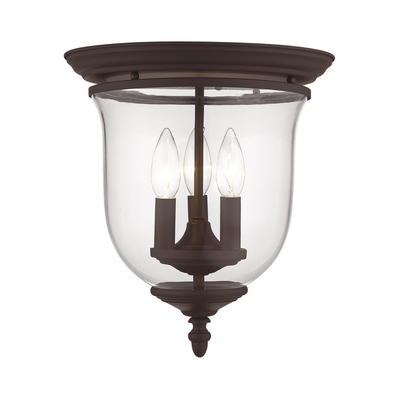 Livex Lighting 5021-07 Three Light Ceiling Mount, Bronze