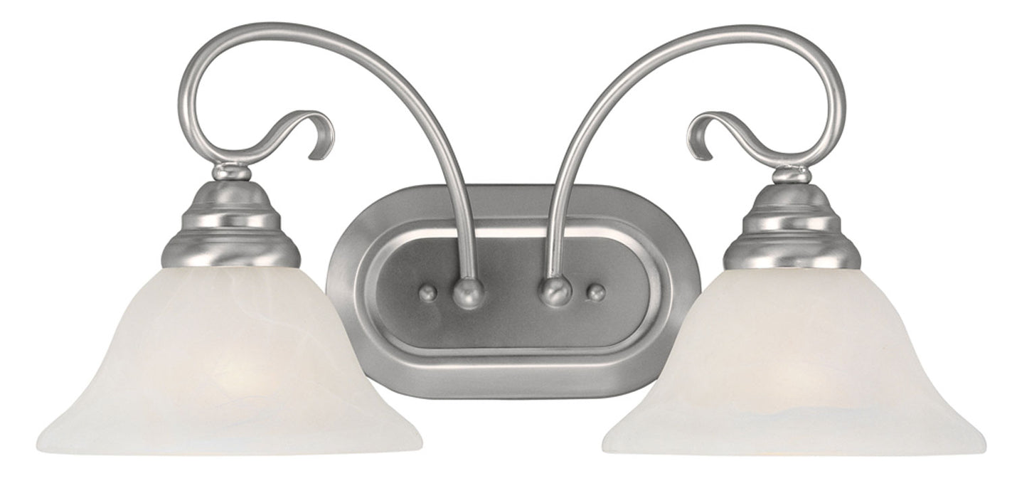Livex Lighting 6102-91 Two Light Bath Vanity, Brushed Nickel