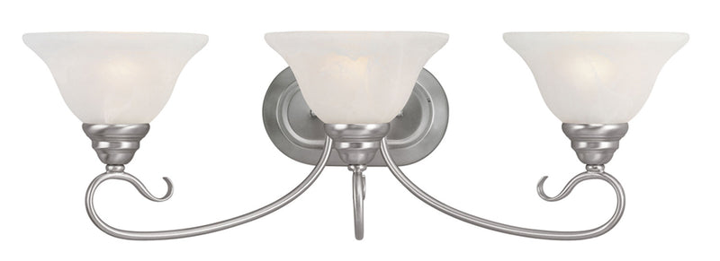 Livex Lighting 6103-91 Three Light Bath Vanity, Brushed Nickel
