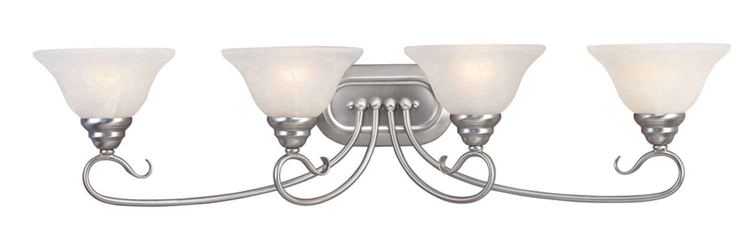 Livex Lighting 6104-91 Four Light Bath Vanity, Brushed Nickel