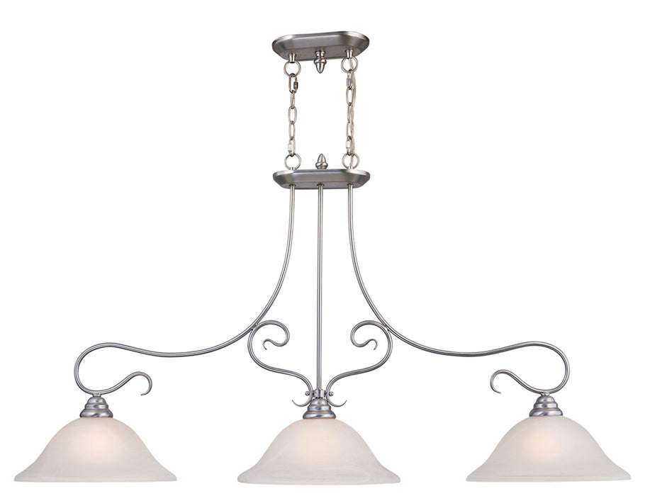 Livex Lighting 6108-91 Three Light Island Pendant, Brushed Nickel