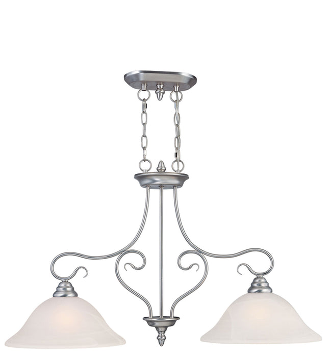 Livex Lighting 6132-91 Two Light Island Pendant, Brushed Nickel