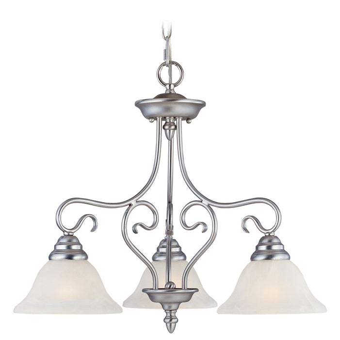 Livex Lighting 6133-91 Three Light Chandelier, Brushed Nickel