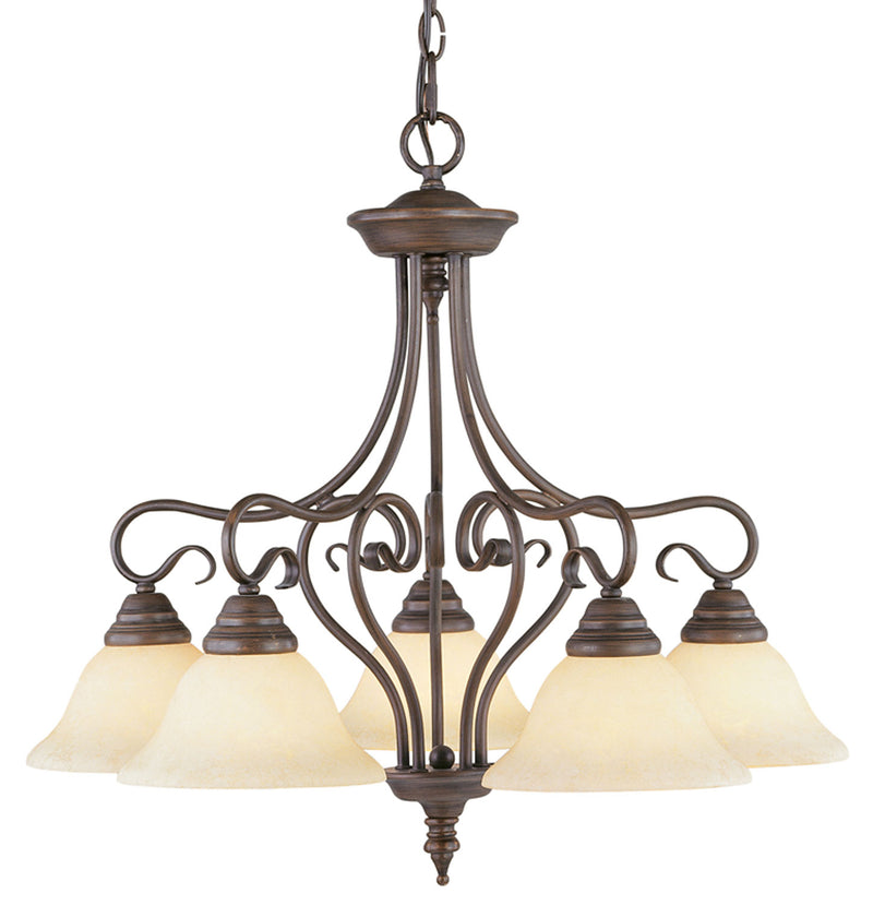 Livex Lighting 6135-58 Five Light Chandelier, Imperial Bronze