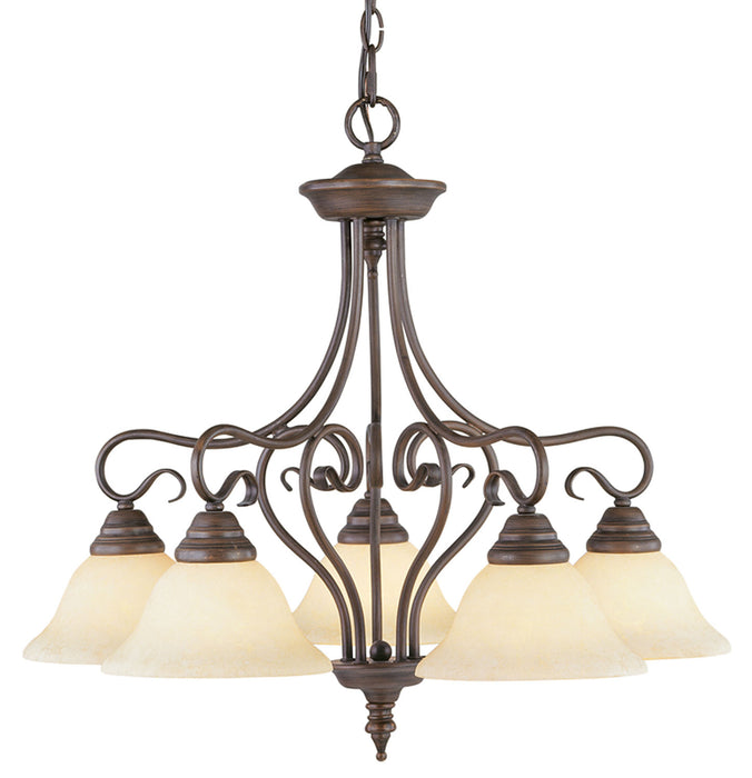 Livex Lighting 6135-58 Five Light Chandelier, Imperial Bronze