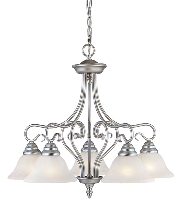 Livex Lighting 6135-91 Five Light Chandelier, Brushed Nickel