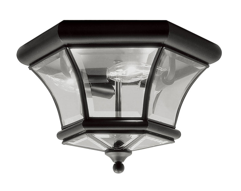 Livex Lighting 7053-04 Three Light Outdoor Ceiling Mount, Black