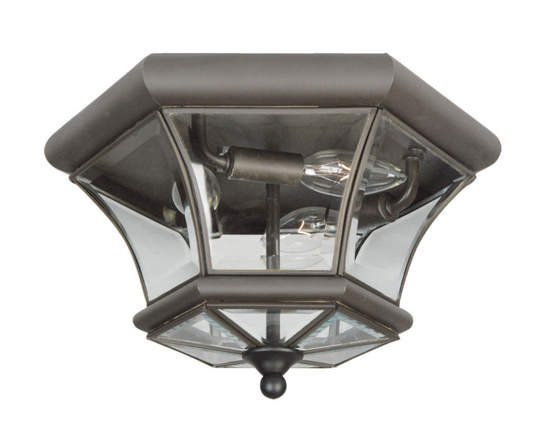 Livex Lighting 7053-07 Three Light Outdoor Ceiling Mount, Bronze
