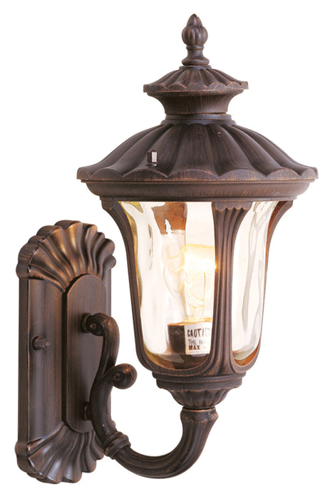 Livex Lighting 7650-58 One Light Outdoor Wall Lantern, Hand Applied Imperial Bronze