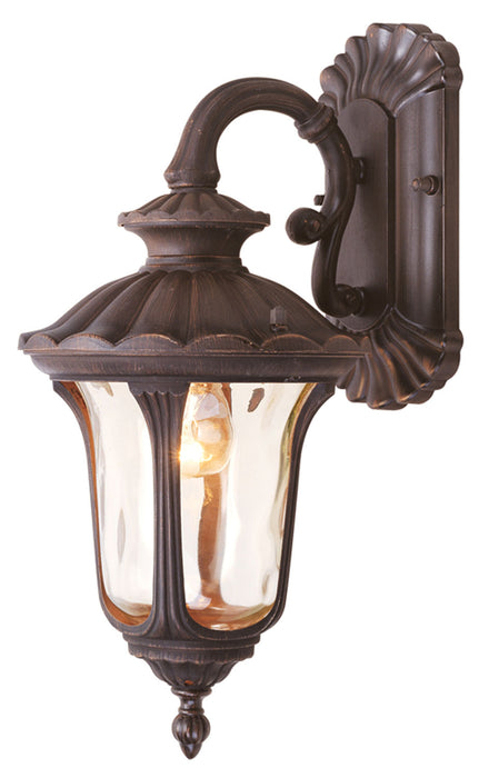 Livex Lighting 7651-58 One Light Outdoor Wall Lantern, Hand Applied Imperial Bronze