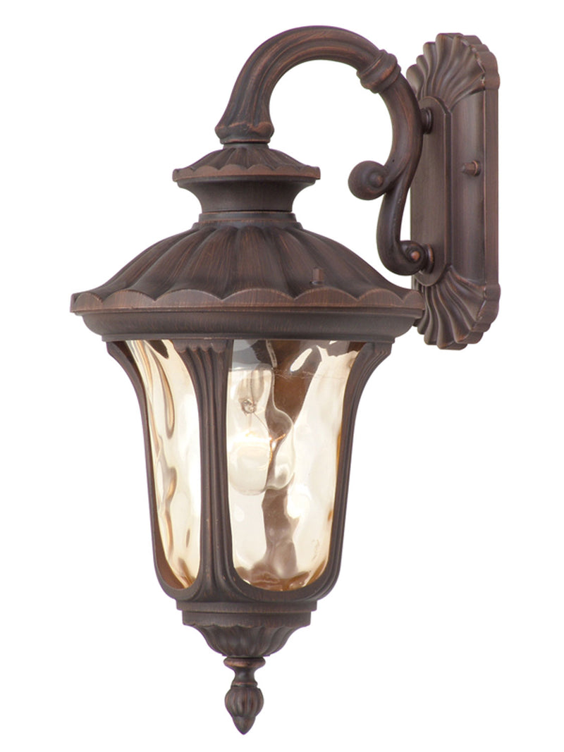 Livex Lighting 7653-58 One Light Outdoor Wall Lantern, Hand Applied Imperial Bronze