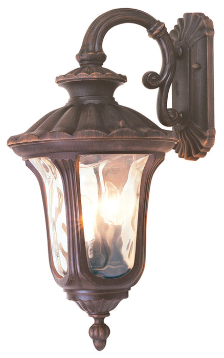 Livex Lighting 7657-58 Three Light Outdoor Wall Lantern, Hand Applied Imperial Bronze