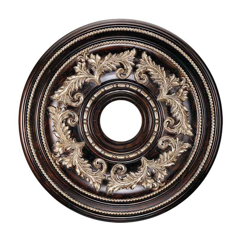 Livex Lighting 8200-40 Ceiling Medallion, Hand Rubbed Bronze w/ Antique Silvers
