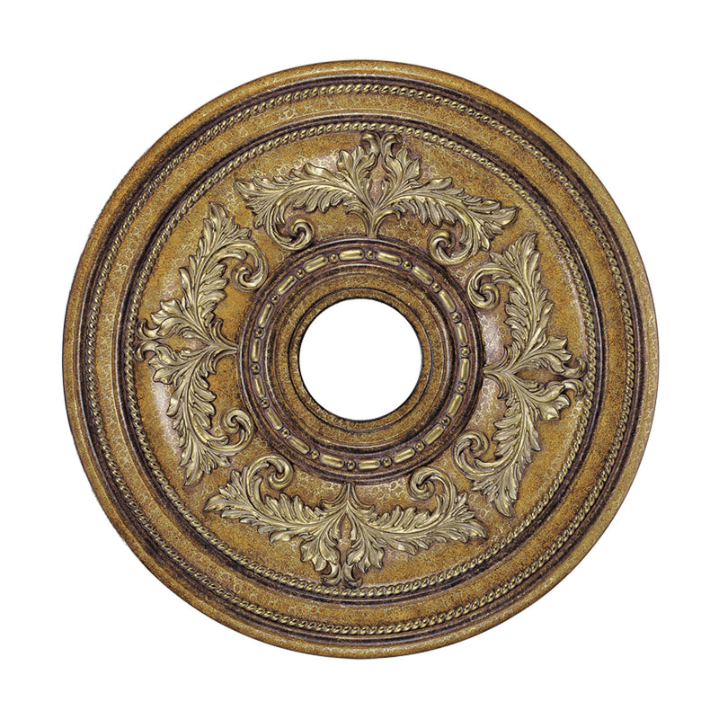 Livex Lighting 8200-57 Ceiling Medallion, Hand Applied Venetian Patina w/ Gildeds