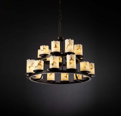 Justice Designs FAL-8767-12-DBRZ 21 Light Chandelier, Dark Bronze