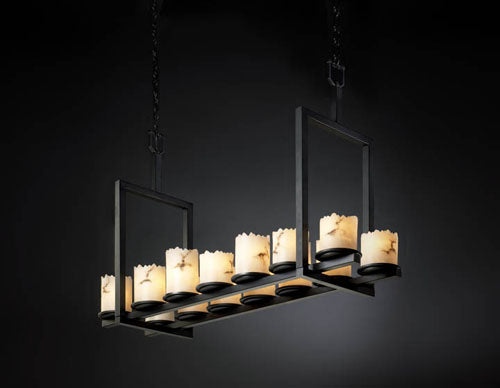 Justice Designs FAL-8769-12-MBLK 14 Light Chandelier, Matte Black