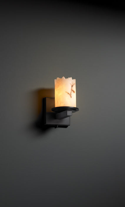 Justice Designs FAL-8771-12-MBLK One Light Wall Sconce, Matte Black