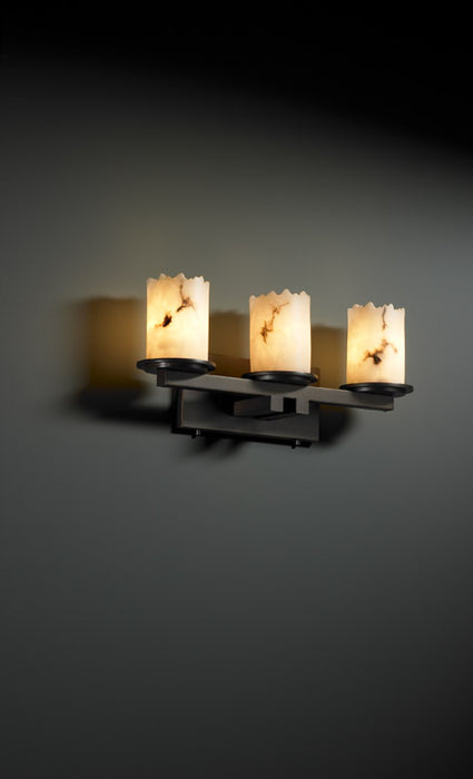 Justice Designs FAL-8773-12-DBRZ Three Light Bath Bar, Dark Bronze