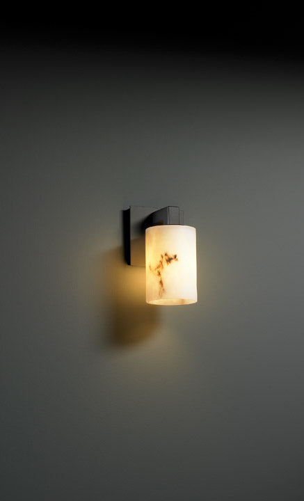 Justice Designs FAL-8921-10-MBLK One Light Wall Sconce, Matte Black