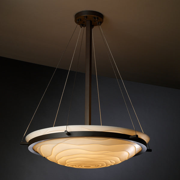 Justice Designs PNA-9692-35-WAVE-DBRZ Six Light Pendant, Dark Bronze