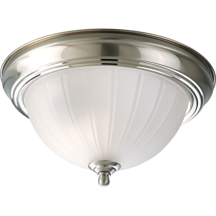 Progress Lighting P3816-09 One Light Flush Mount, Brushed Nickel