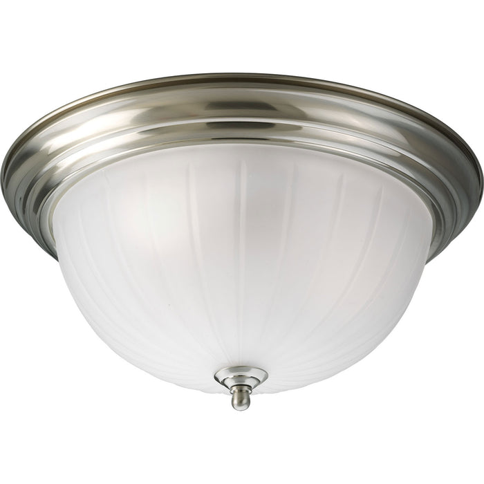 Progress Lighting P3818-09 Three Light Flush Mount, Brushed Nickel
