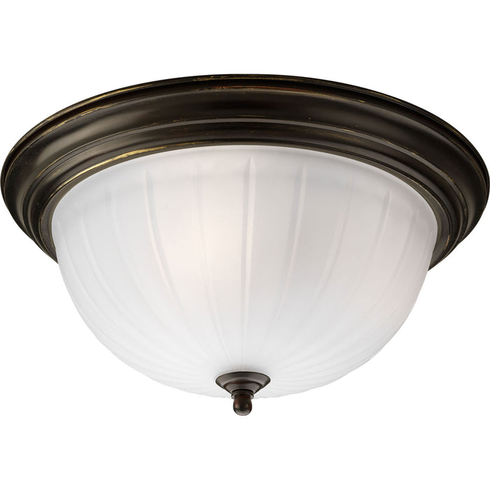 Progress Lighting P3818-20 Three Light Flush Mount, Antique Bronze