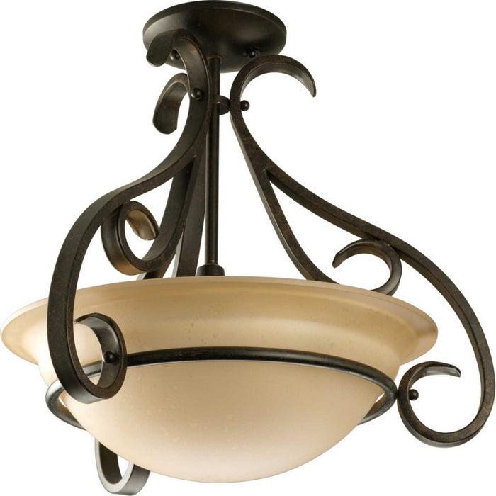 Progress Lighting P3843-77 Three Light Foyer Pendant, Forged Bronze
