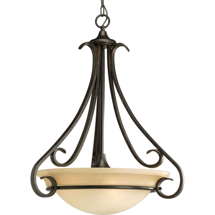 Progress Lighting P3847-77 Three Light Pendant, Forged Bronze