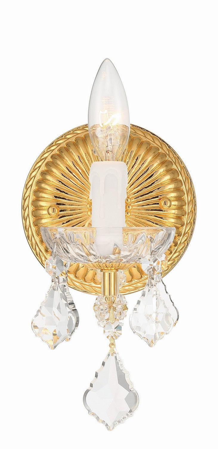 Crystorama 4471-GD-CL-MWP One Light Wall Sconce, Gold