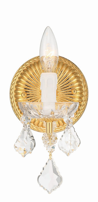 Crystorama 4471-GD-CL-MWP One Light Wall Sconce, Gold