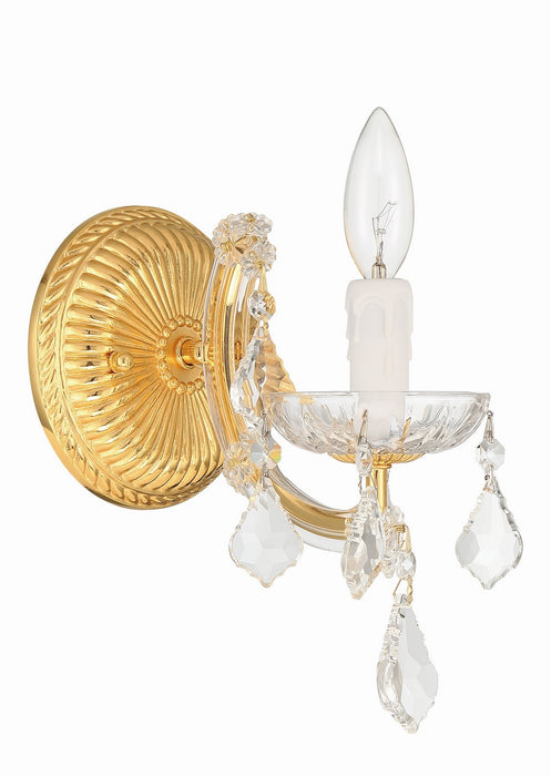 Crystorama 4471-GD-CL-MWP One Light Wall Sconce, Gold