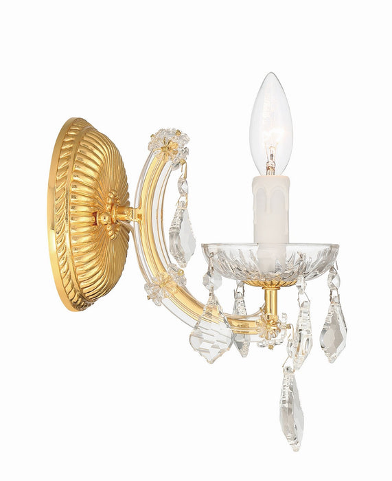 Crystorama 4471-GD-CL-MWP One Light Wall Sconce, Gold